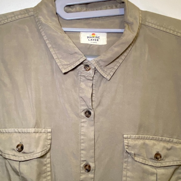 Marine Layer Dana Dusty Sage tencel top sz XL - Picture 4 of 10